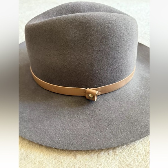 Rag & Bone Floppy Brim Wool Fedora Hat Taupe Gray LARGE $250 - Picture 2 of 6
